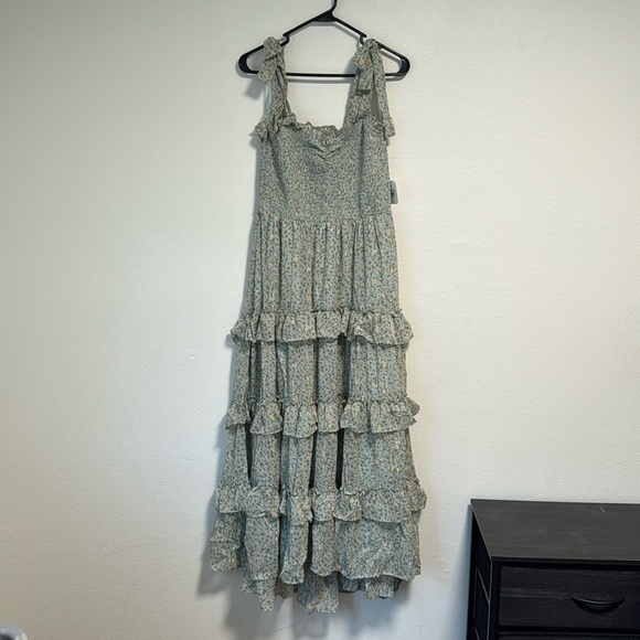 Altar'd State Dresses & Skirts - Altar’d State Tiered Maxi Dress in Floral Sage